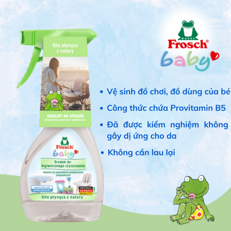 Chai Xịt Vệ Sinh Đồ Dùng Cho Trẻ Em Hữu Cơ Frosch 300ml